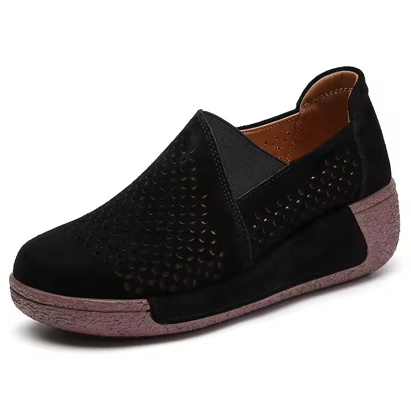 Primavera y verano 50% de descuento💝 Zapatos planos ortopédicos de plataforma para mujer, mocasines de cuero cómodos
