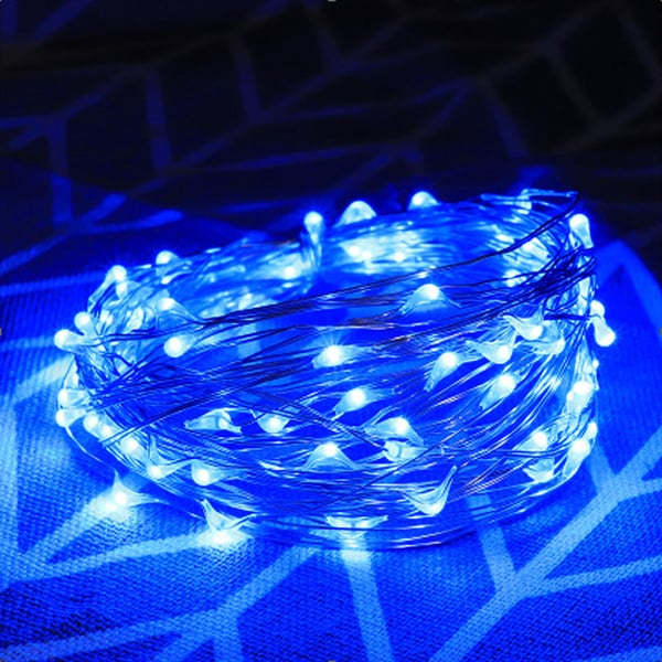 Cadena de luces de alambre de cobre con control remoto USB