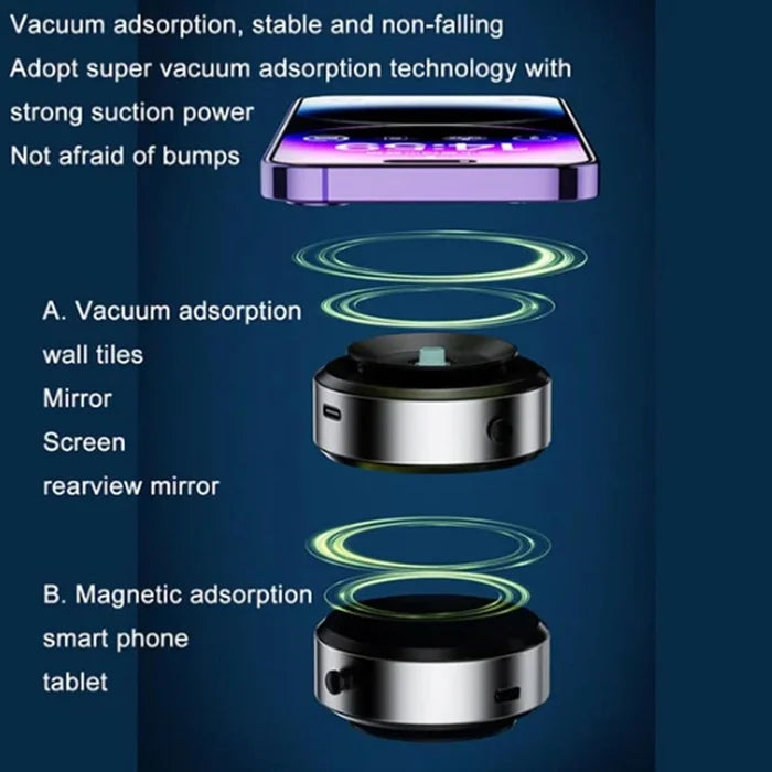 HOT SALE 45% OFFš„Double-Sided Phone Holder: Innovative Dual Suction Cup and Magnetic Design
