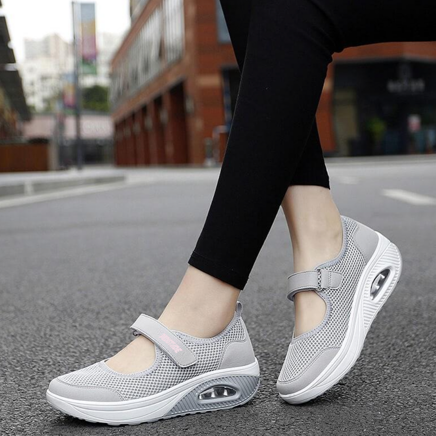 Zapatos anchos de enfermera para caminar para mujer