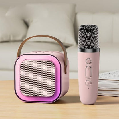 Mini máquina de karaoke para niños con micrófonos inalámbricos - ¡45% de descuento!