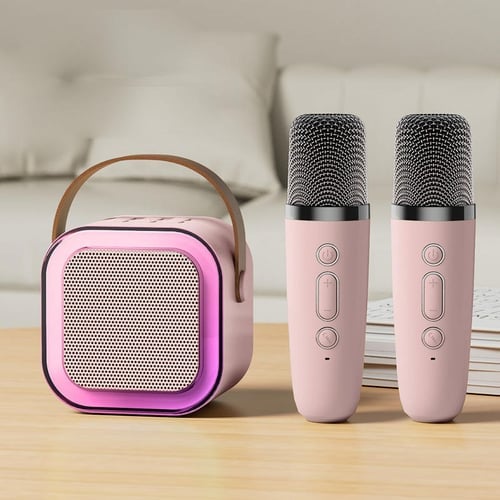 Mini máquina de karaoke para niños con micrófonos inalámbricos - ¡45% de descuento!
