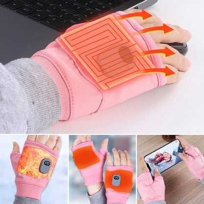 🎁 Christmas Promotion 45% Off✨Smart Thermostatic Heated Fingerless Gloves [Universal Fitment - Men/ Women/ Kids]