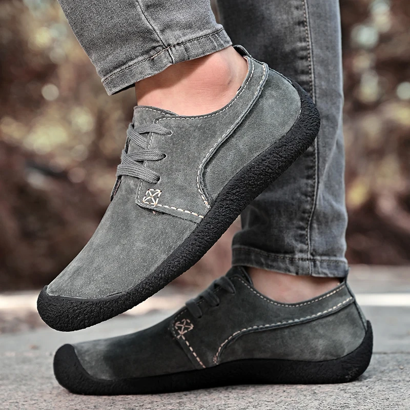 Summer Promotion 49% Off💝 Men's Premium Suede Orthopedic Walking Shoes - Breathable, Anti-Skid, All-Day Comfort