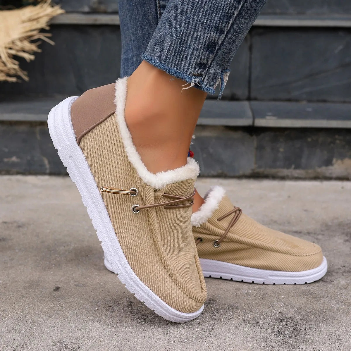 Fall Comfort Sale 50% Off❤️ CozyStep™ Women’s Orthopedic Fur-Lined Slip-On Shoes