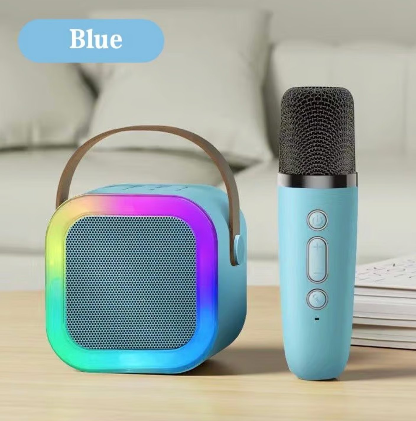 Mini máquina de karaoke para niños con micrófonos inalámbricos - ¡45% de descuento!