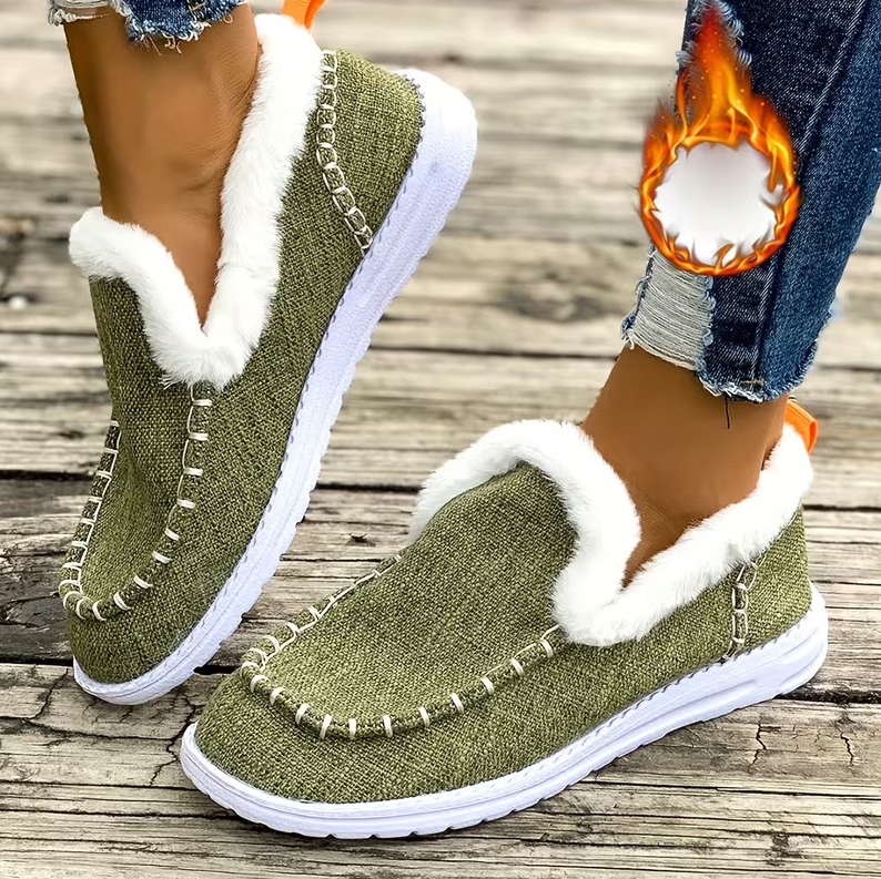 Early Fall Promotion 49% OFF❤️ Women’s cozy fleece walking slip-ons winter shoes