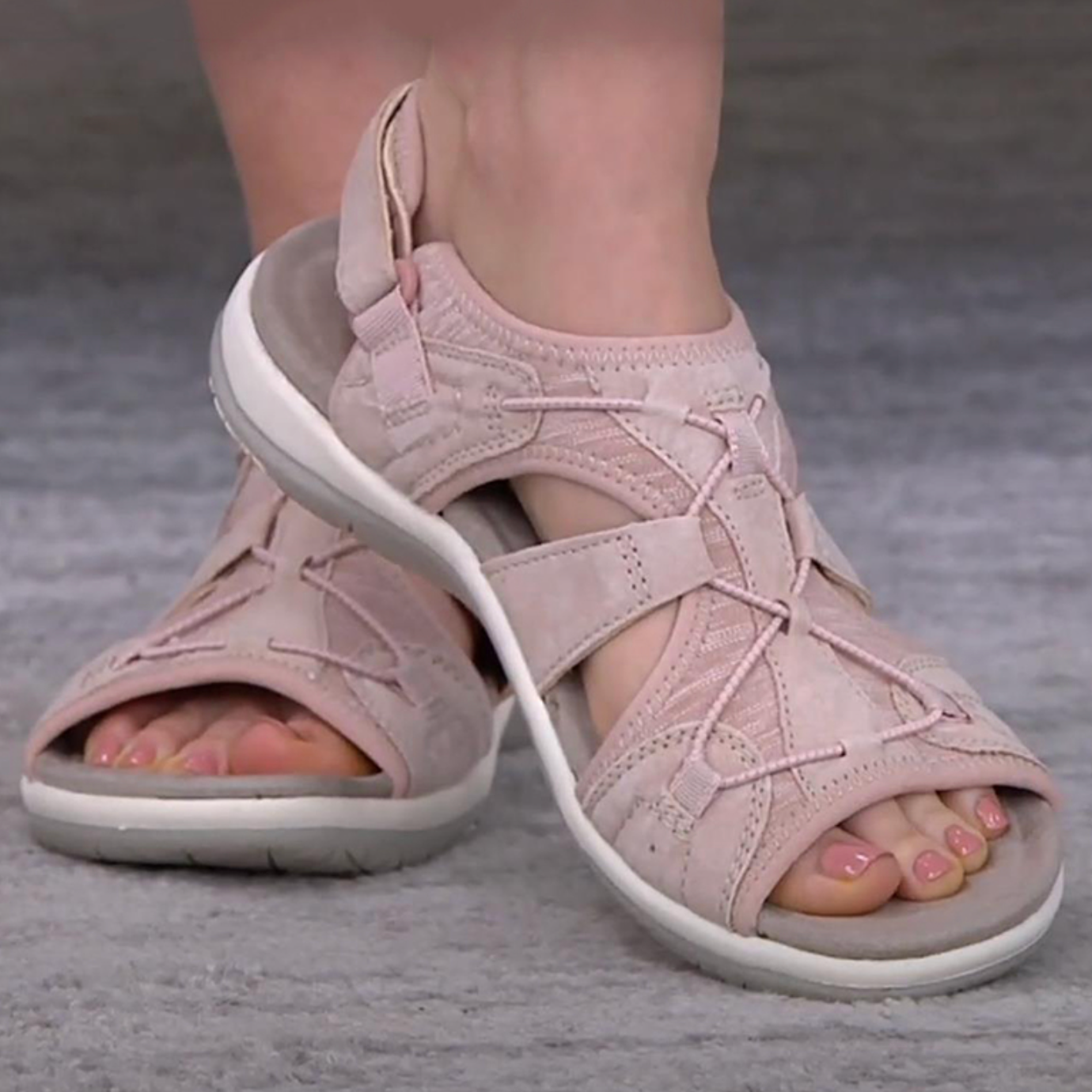 🌸 Rebajas de primavera 45% de descuento ❤️ Sandalias anchas ajustables súper suaves para mujer 