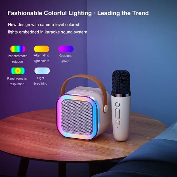 Mini máquina de karaoke para niños con micrófonos inalámbricos - ¡45% de descuento!