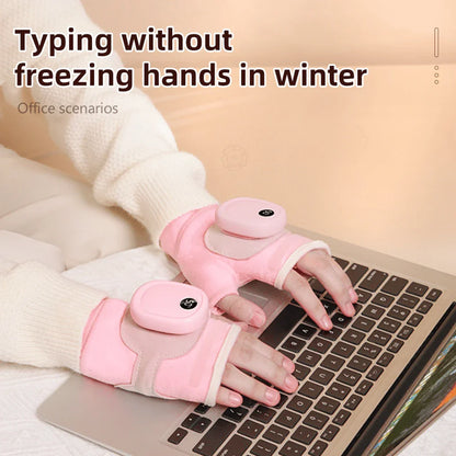 🎁 Christmas Promotion 45% Off✨Smart Thermostatic Heated Fingerless Gloves [Universal Fitment - Men/ Women/ Kids]