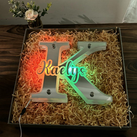 Custom Mirror Neon Sign Lamp, Personalized Name Led Mirror Light Home Decor