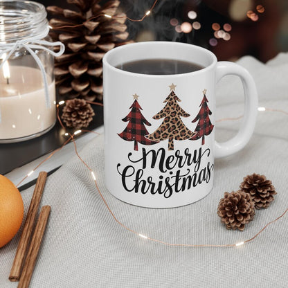 Christmas Mug, Holiday Cheer Cup, Festive Drinkware, Gift for Her, Seasonal Coffee Mug, Merry Christmas Mug