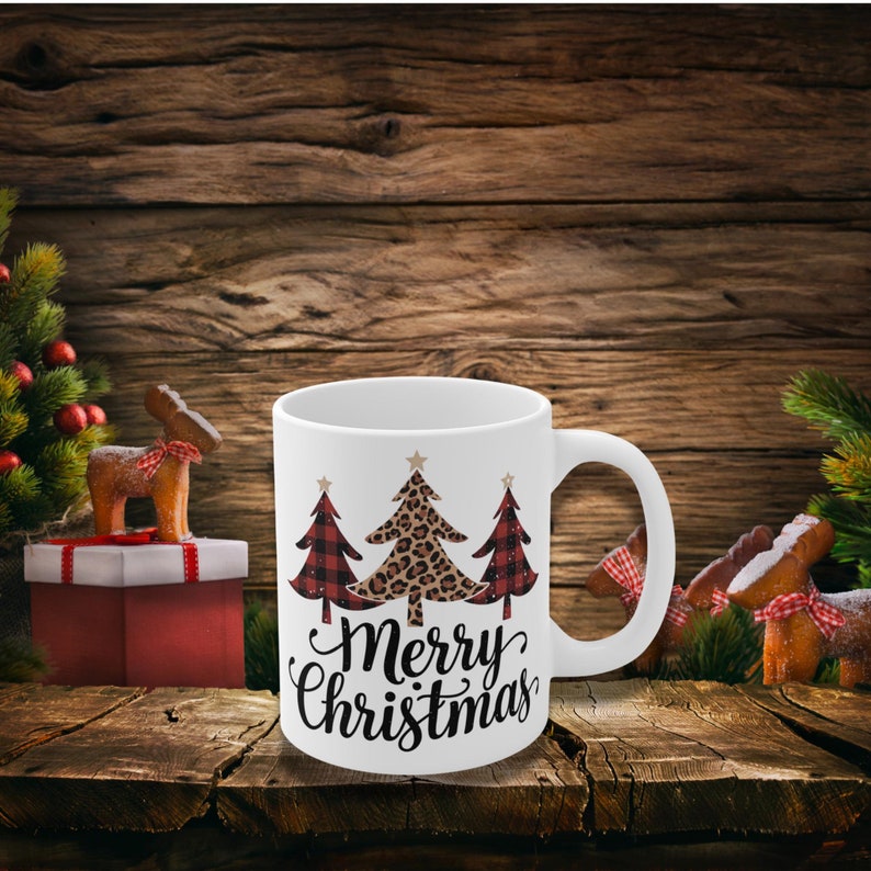 Christmas Mug, Holiday Cheer Cup, Festive Drinkware, Gift for Her, Seasonal Coffee Mug, Merry Christmas Mug